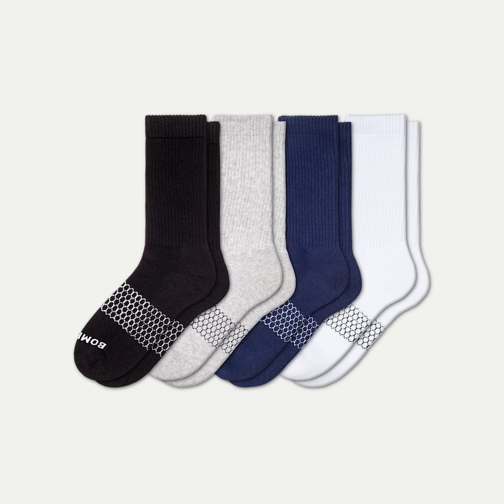 Men's Solids Calf Sock 4-Pack - mixed - 4