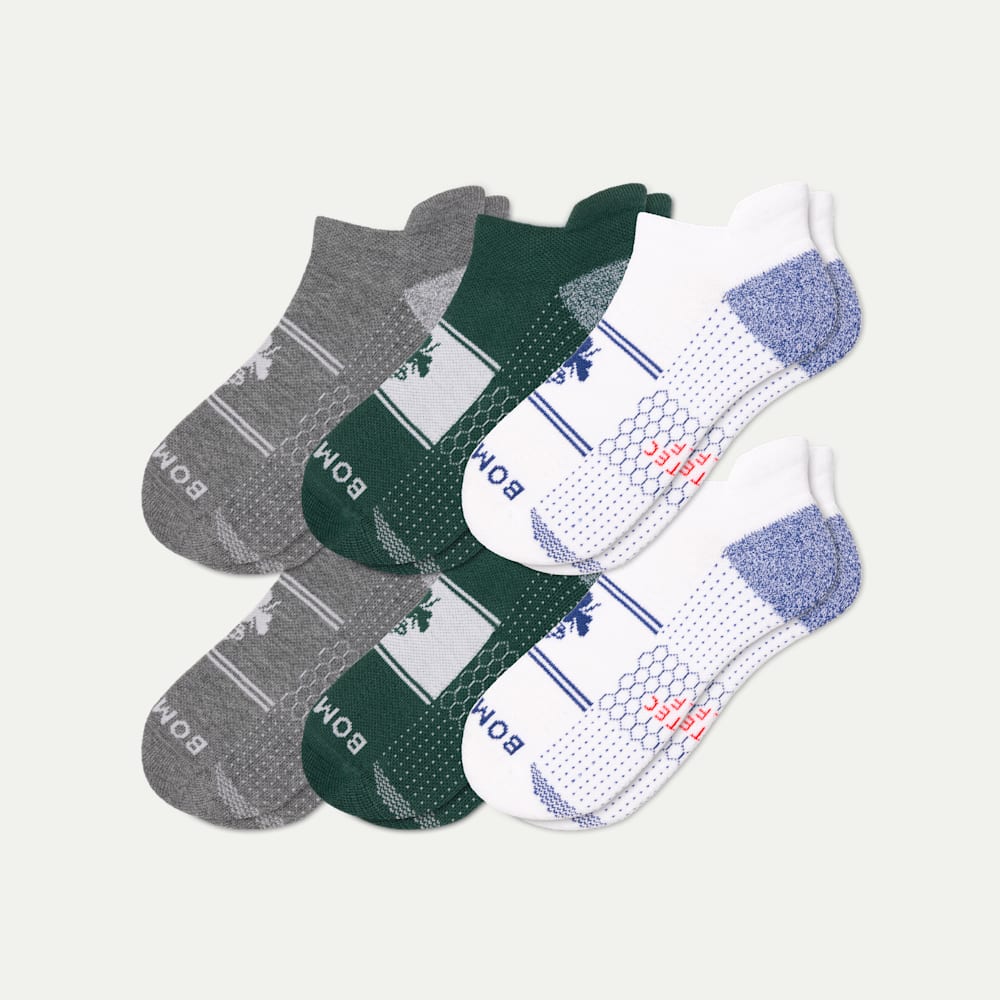 Men's Golf Ankle Sock 6-Pack - mountain blue mix L