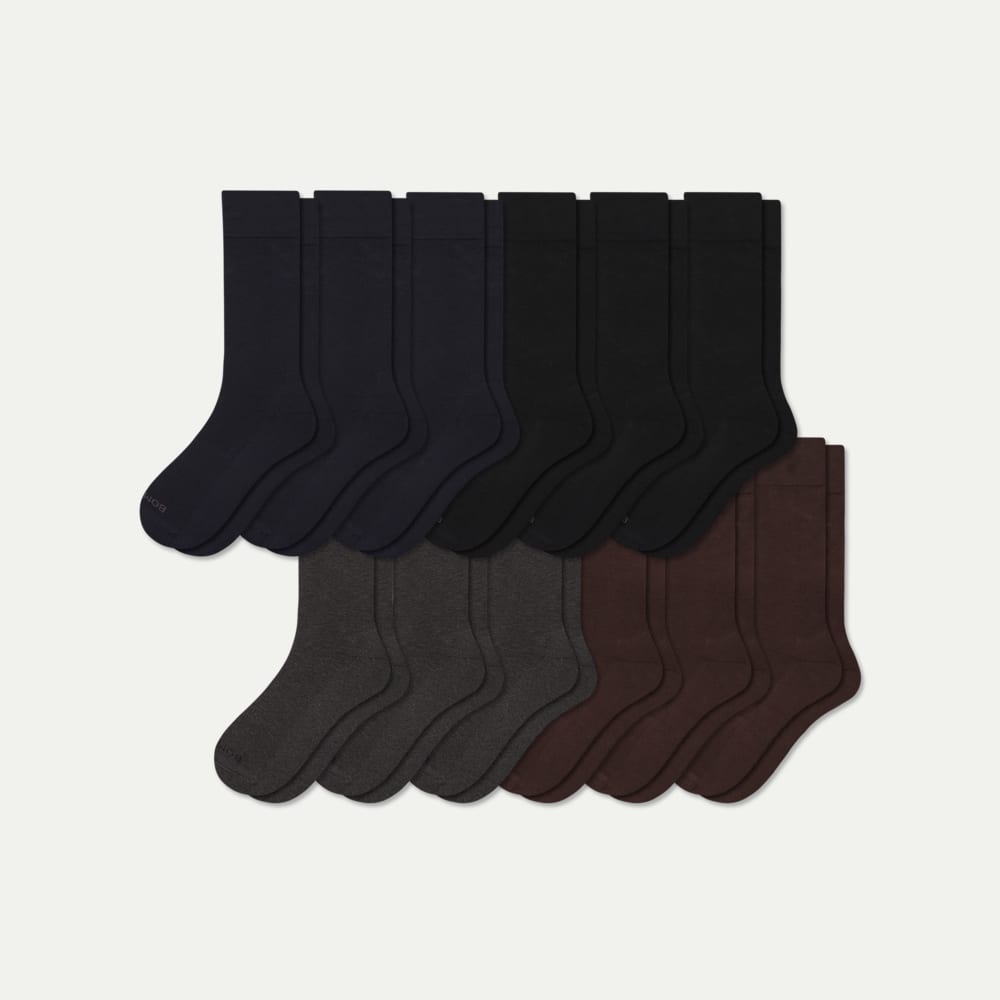 Men's Dress Calf Sock 12-Pack - Multi Mix L