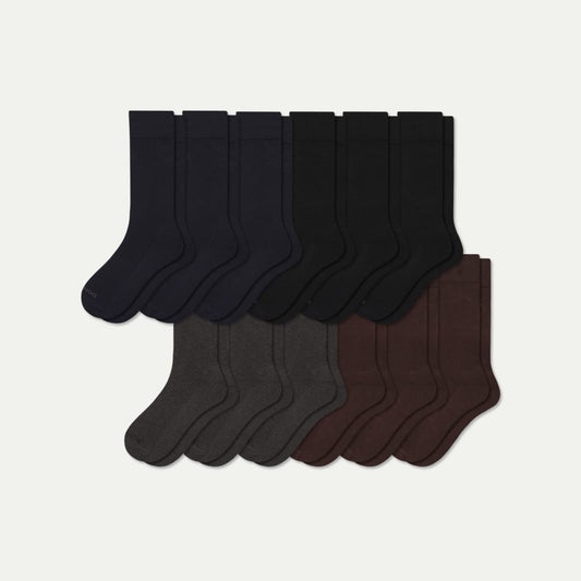 Men's Dress Calf Sock 12-Pack - Multi Mix L