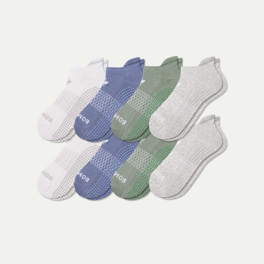 Women's Gripper Ankle Sock 8-Pack - Oyster Sage Mix L