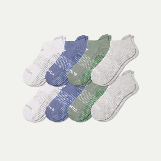 Women's Gripper Ankle Sock 8-Pack - Oyster Sage Mix L