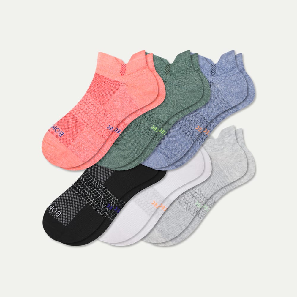 Men's UltraLite Sport Ankle Sock 6-Pack - peach sage mix L
