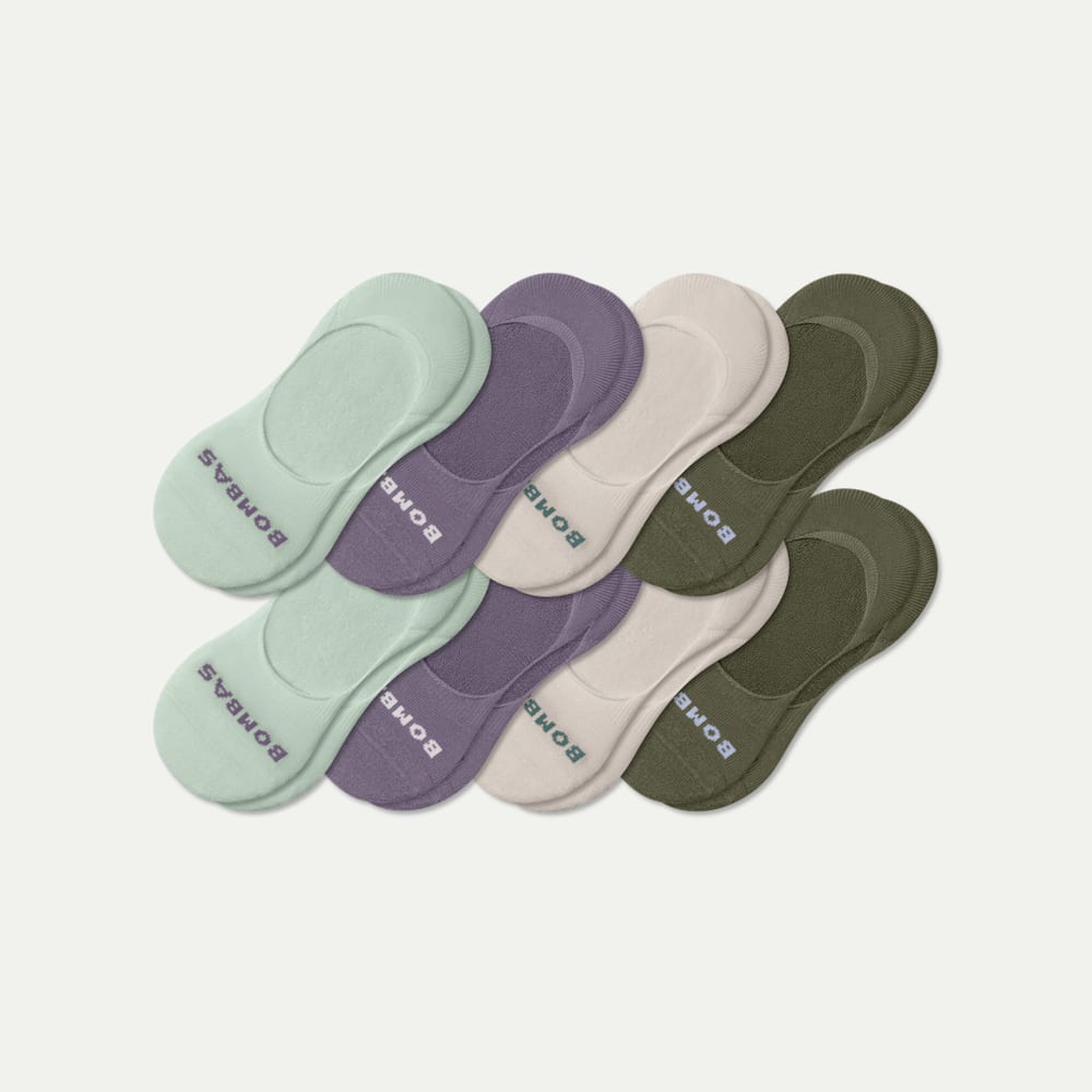 Women's Mid-Cut No Show Sock 8-Pack - Purple Birch Mix L