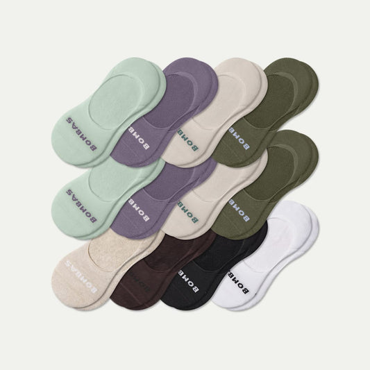 Women's Mid-Cut Cushioned No Show Sock 12-Pack - Purple Birch Mix L