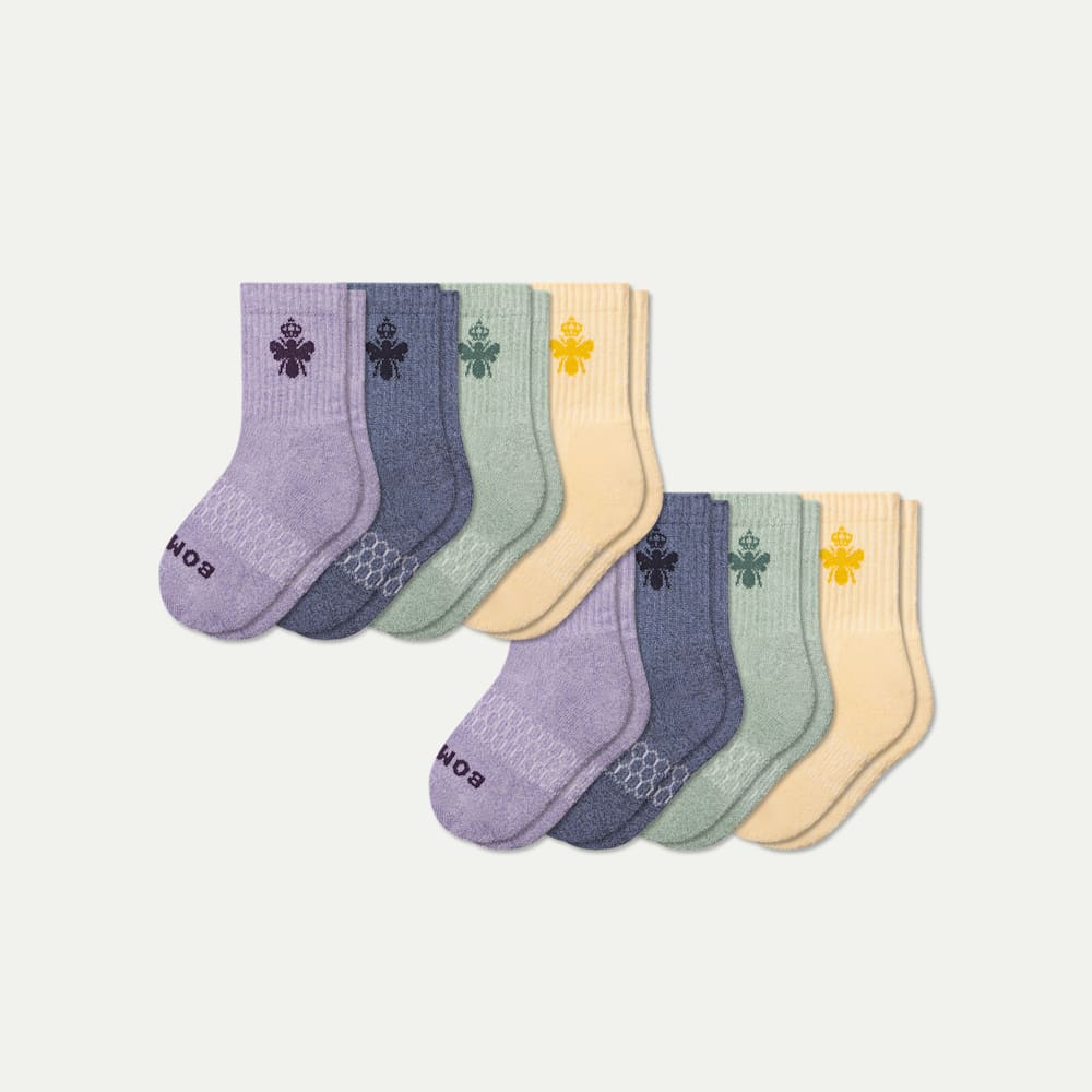 Junior Calf Sock 8-Pack - sage blue mix L