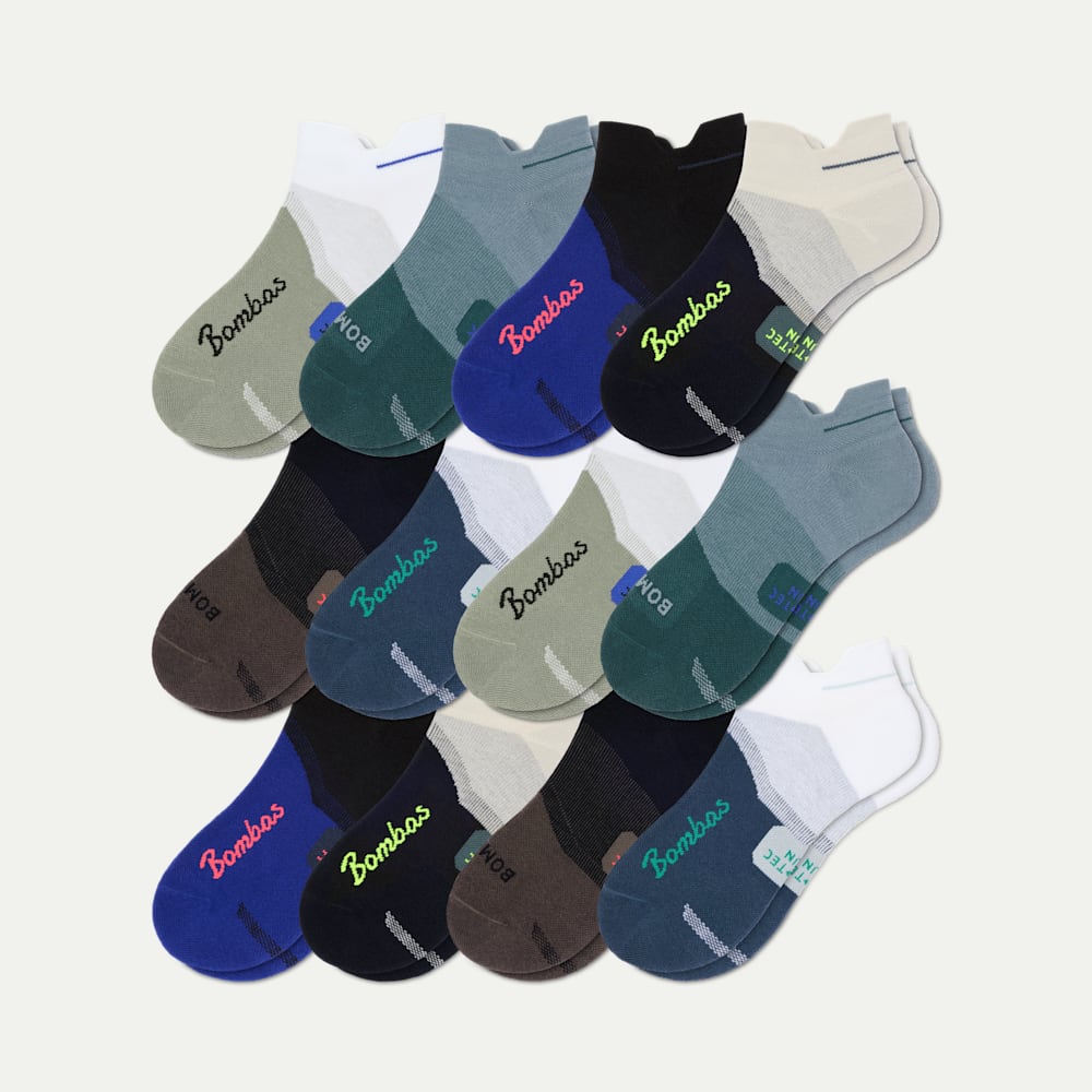 Men's Run Ankle Sock 12-Pack - sea storm mix L