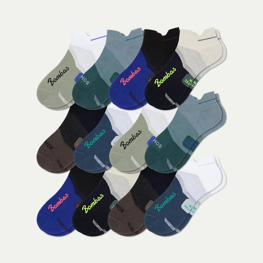 Men's Run Ankle Sock 12-Pack - sea storm mix L