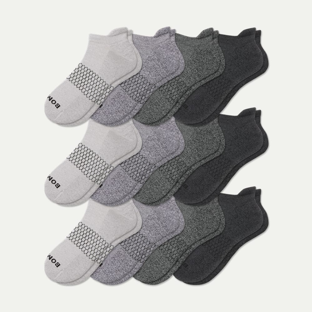 Marl Ankle Sock 12-Pack - Shades Mix L