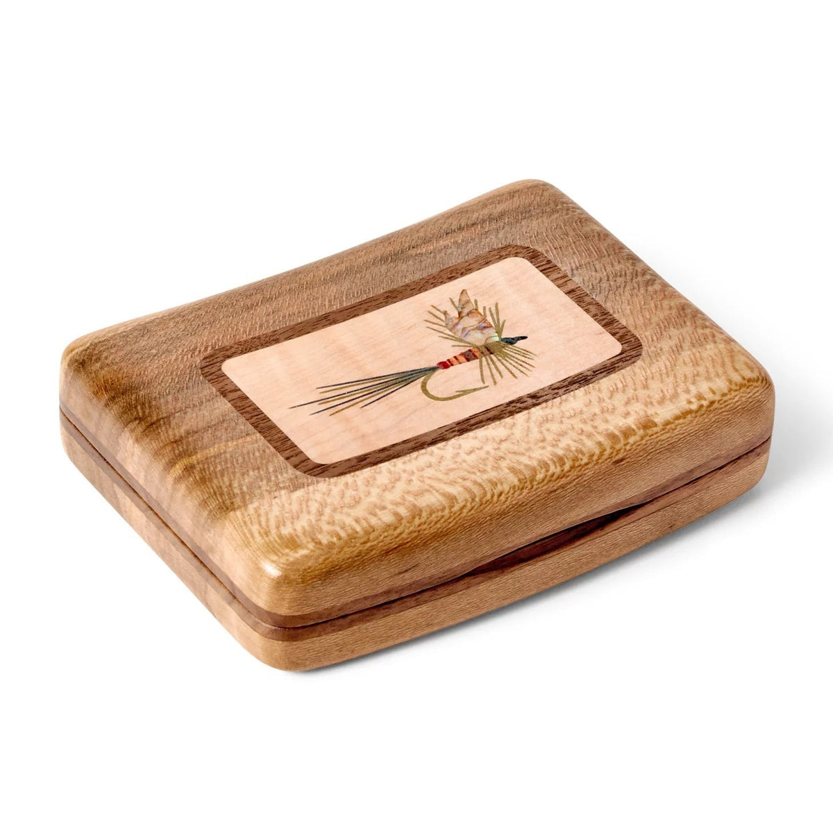 Orvis Best Seller - A.L. Swanson River Series Fly Boxes - Wood Inlay