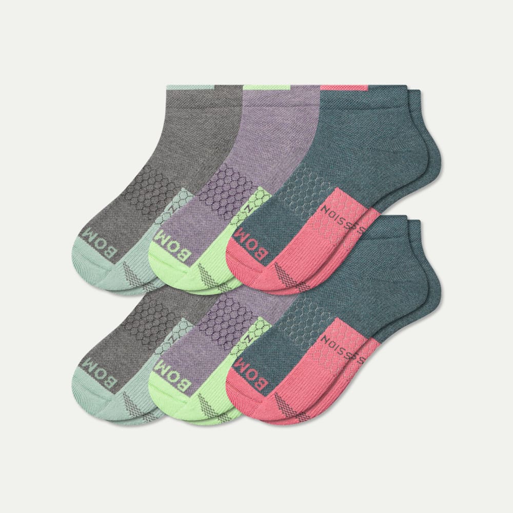 Women's Performance Compression Ankle Sock 6-Pack - tropical lime mix