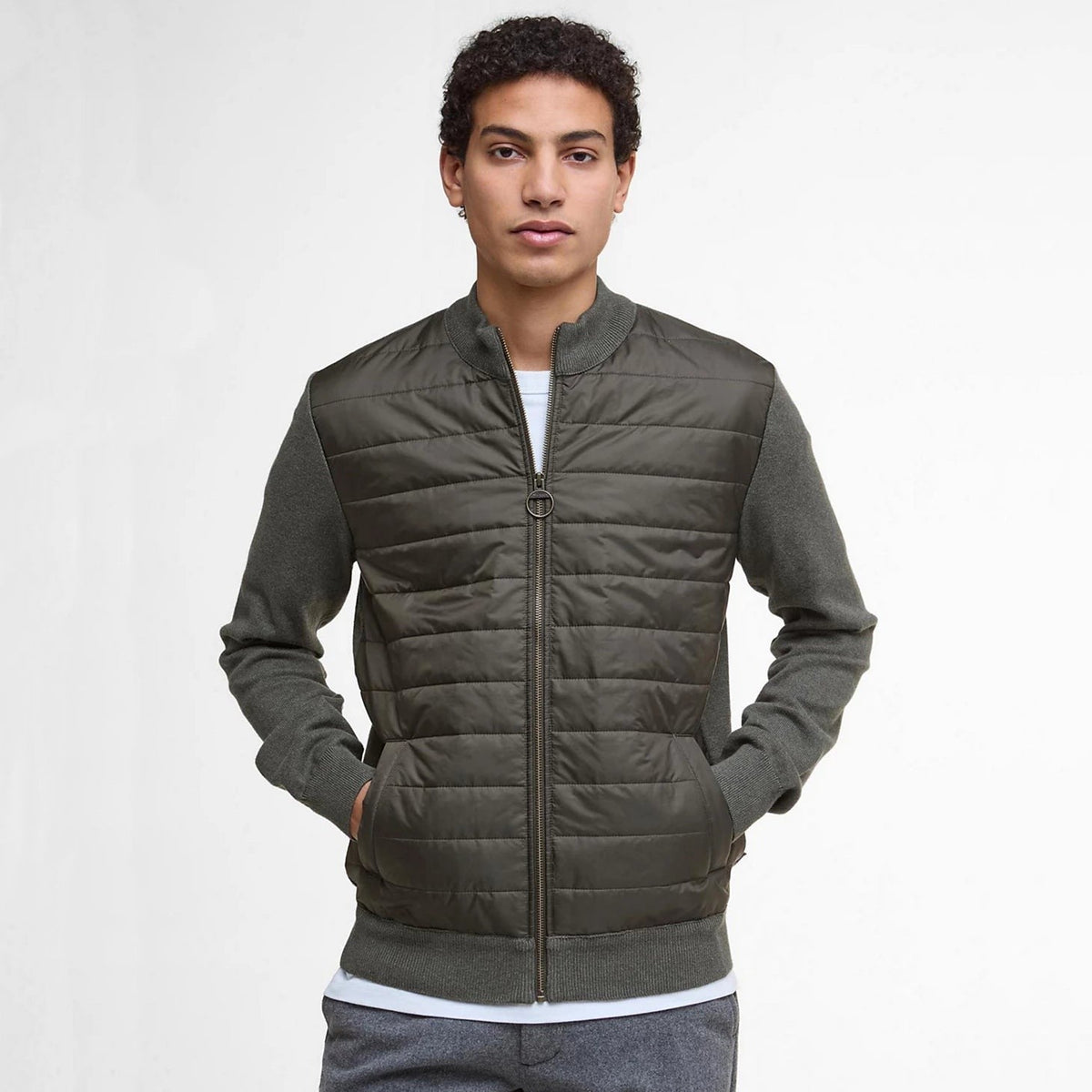 Orvis Popular Choice - Barbour® Essential Carn Baffle Zip-Through Knitted Sweater