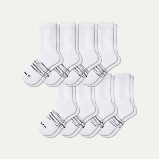 Half Calf Sock 8-Pack - white