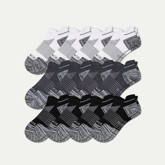 Women's Running Ankle Sock 12-Pack - white-charcoal-black - 4
