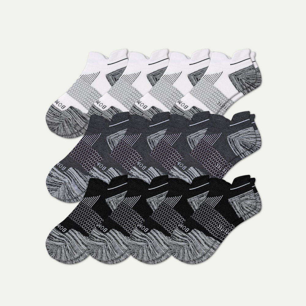 Women's Running Ankle Sock 12-Pack - white-charcoal-black - 4
