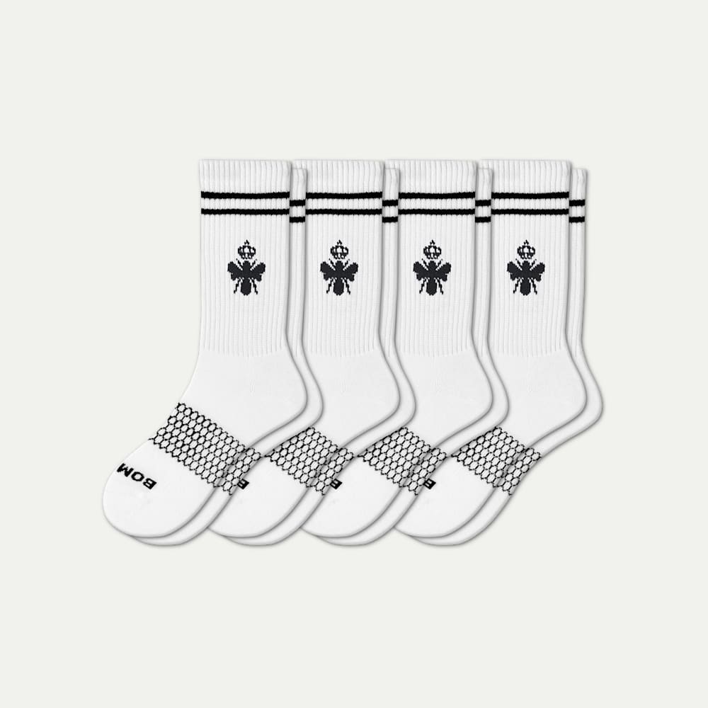 Men's Originals Calf Sock White 4-Pack L