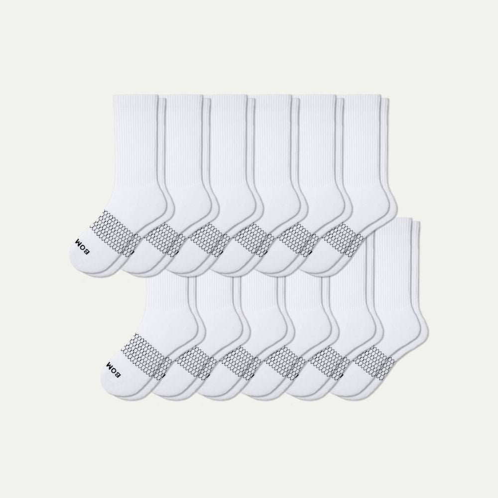 Women's Solids Calf Sock 12-Pack - white L