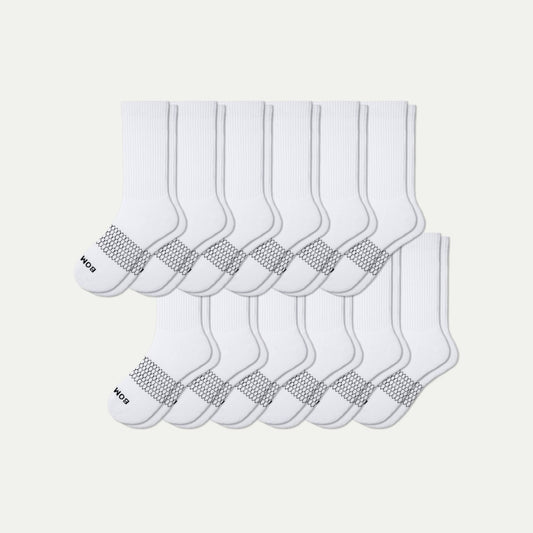 Women's Solids Calf Sock 12-Pack - white L