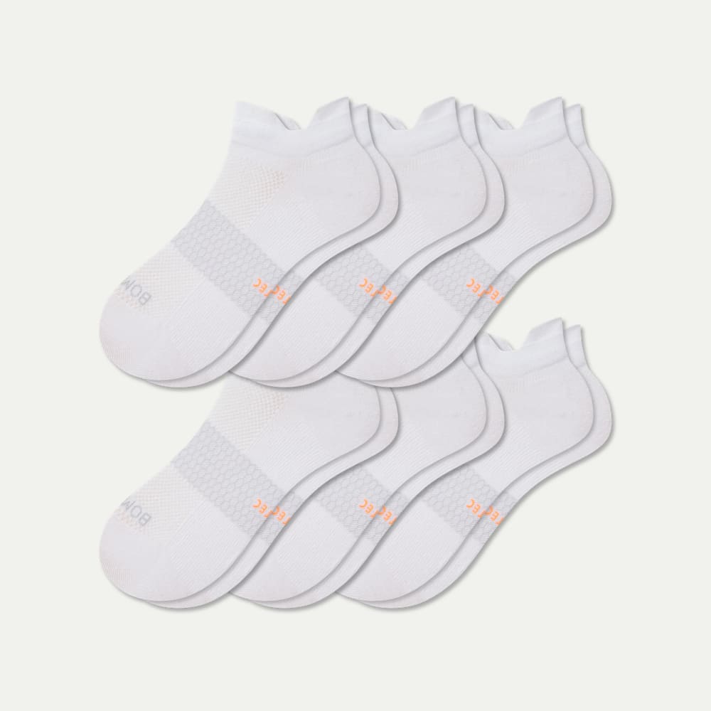 Women's Lightweight Athletic Ankle Sock 6-Pack - white L