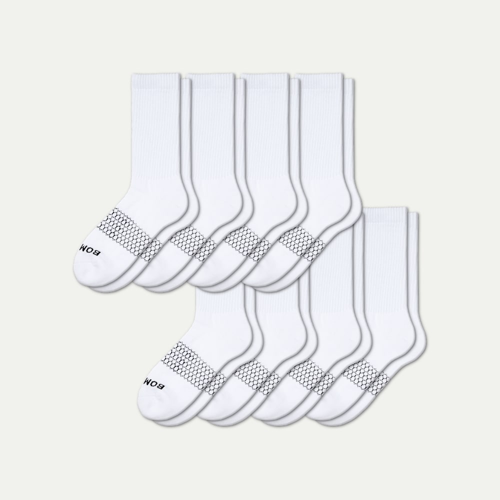 Men's Calf Sock 8-Pack - white - 10